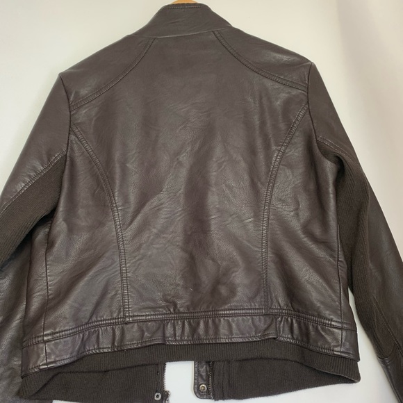 Brown Faux leather jacket XL Ci Sono by Cavalini - Picture 10 of 14